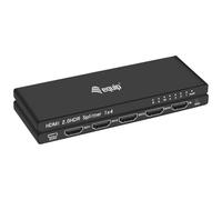 Equip 332717 - Divisor HDMI 2.0 (Ultrafino, 4 Puertos), Color Negro
