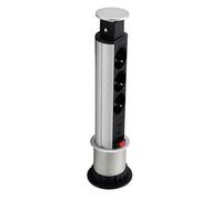 Equip 333304 Regleta Pop-up para Mesa 3 Tomas + 2 USB