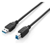 Equip 3m USB 3.0 AM/BM - Cable USB (3 m, USB A, USB B, Male connector / Male connector, 5000 Mbit/s, Negro)
