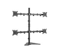 Equip 650127 Soporte de Sobremesa Doble Brazo para 4 Monitores/TV 17"-32" VESA 100x100 Max 9 Kg