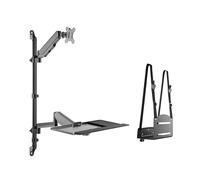 Equip 650170 Estación de Trabajo para Montaje en Pared para Monitor Individual de 17"-32"