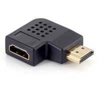 Equip Adaptador HDMI > HDMI 90 plano acodado S/B negro bolsa de plástico