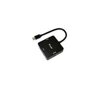 Equip Adaptador de vídeo Mini DisplayPort a HDMI, DVI-D y VGA (D-Sub) - Macho a Hembra, Negro