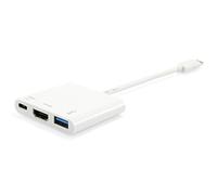Conversor USB-C Macho - HDMI Hembra / USB Hembra / USB-C Hembra - EQUIP