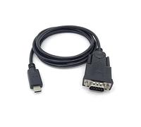 Equip Adaptador USB-C -> Serie RS232-DB9 St/St 1,50 m, Color Negro