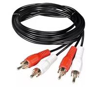 Cable 2x rca equip 2.5m - macho - macho - negro