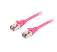 Equip Cable de red Cat6A S/FTP (2 conectores RJ45, 0,15 m), color rosa