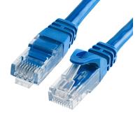Cable Red U/UTP Cat6 RJ45 de 1m Azul - 26 AWG, Pasadores Dorados
