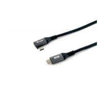 Equip - Cable USB 2.0 C a C en ángulo de 90°, M/M, 3,0 m, PD 100 W, negro