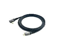 equip cable usb-c 2.0 macho macho acodado 90 100w con chip e-mark color negro 3.0m malla algodon trenzado carcasa conector aluminio
