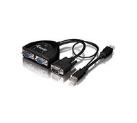 Equip - Cable-vga-Splitter 2 Port - Splitter de vídeo (1 x hdb 15/m, 2 x hdb 15/f, 1 x USB a/m, 1 x USB a/f, 2048 x 1536 Pixeles, 450 MHz, 70 x 25 x 72 mm)