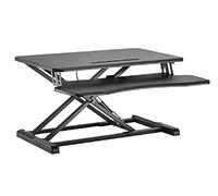 EQUIP Ergo 650840-Soporte de Escritorio ergonómico para Monitor, Color Negro, Madera de ingeniería, Gris, One Size