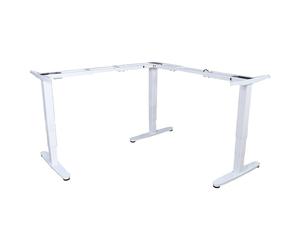 EQUIP ERGO Estructura de Escritorio Eléctrica en L Triple Motor 150kg para Trabajar Sentado o de Pie 1801x600 mm Color Blanco