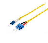 Equip Fibre Optic Cable (LC->SC 10.00m Singlemode Duplex OS2 Yellow Polybag)