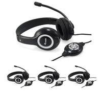 Equip Headset USB Life MICROFONO Flexible Control DE Volumen Color Negro/Blanco (Paquete de 4)