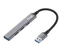 Equip 128960 - Hub USB (4 Puertos, 1 x 3.0/3 x 2.0, USB a USB 3.0), Color Gris