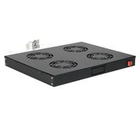 Equip RAL9005 - Módulo de ventilador (19", 4 ventiladores para armarios de servidor)