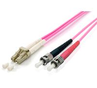 Equip LWL Patchkabel HF LC/ST 50/125u duplex OM4 violett 0,5m 0,50 Meter