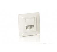 Equip outlets flush mounted cat.5e, 2-port, pearl white, 5er box - ada
