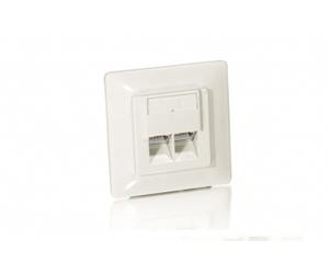 Equip outlets flush mounted cat.5e, 2-port, pearl white, 5er box - ada