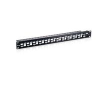 Equip panel de conexión de 24 puertos rj45 cat6a de 19 pulgadas, blin