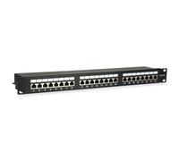 Equip Panel de conexiones 24 conectores RJ45 Cat. 5e 19" 1HE Negro