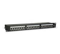 Equip Panel de Conexiones (24 Conectores RJ45, Cat. 5e, 19", 1HE), Color Negro