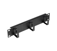 Equip Pasacables de 10" con Anillo Interior, 1U, Color Negro