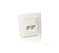 Equip RAL1013 Universal C5e Box 8/8 Pearl White with Flush-Mounted Frame