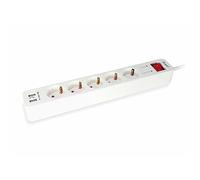 Equip Regleta con 5 Enchufes, Multicolor, 1.5 m