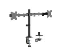 Equip Soporte de mesa de 17"-32" para 2 monitores TFT, articulado 360°, 10 kg, color negro