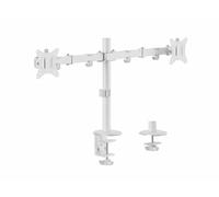 Equip Soporte de Mesa para 2 Pantallas 17"-32" Brazo Inclinable y Giratorio 100x100 mm 360 Blanco