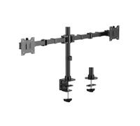 Equip Soporte de Mesa para monitores de 17"-35", 360°, 20 kg, Color Negro | Para 2 monitores TFT, hasta 35 pulgadas, carga de 20 kg, rotación de 360°, montaje en mesa