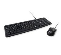 Equip Teclado Combinado con Cable y ratón, Color Negro