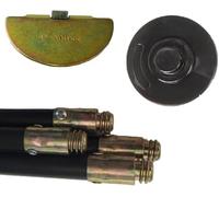 Equip247uk Juego de 4 varillas de drenaje de 100 mm, raspador de caída y émbolo, kit de limpieza de tuberías