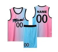 Equipación Baloncesto Personalizada Niño Camiseta de Baloncesto Personalizado Nombre y número de Equipo Impreso, Uniforme Deportivo Hombres/jóvenes