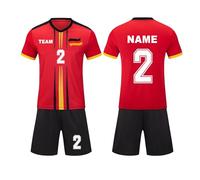 Equipación de Fútbol Personalizada 2 Piezas Conjunto de Camiseta de Fútbol de la Selección Nacional de Fútbol y Pantalones Cortos Con Nombre Personalizado Número y Logotipo