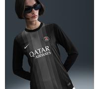 Equipación de portero/a Stadium París Saint-Germain 2025/26 Camiseta de fútbol de manga larga Replica Nike Dri-FIT - Mujer - Negro XS (EU 32-34)