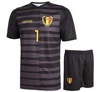 Equipación de Portero Courtois de Bélgica - Niño y Adulto - Equipación de fútbol - Chico - Ropa de Futbol - Talla 104