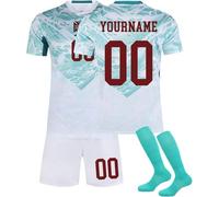 Equipacion Futbol Personalizada 2026 - Camiseta, Pantalón Corto y Calcetines para Niño y Adulto - Set Completo 3 Piezas con Nombre y Número - Ideal para Club, Entrenamiento y Regalo de Aficionados