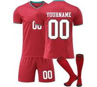Equipacion Futbol Personalizada 2026 - Camiseta, Pantalón Corto y Calcetines para Niño y Adulto - Set Completo 3 Piezas con Nombre y Número - Ideal para Club, Entrenamiento y Regalo de Aficionados