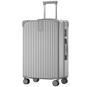 Equipaje De 4 Ruedas, Cubierta Con Carrito Con Bolsa De Transporte, Alta Resistencia, Cremallera A Prueba De Disturbios, Caja De Almacenamiento Con Diseño De Concha Dura ( Color : 20 , Size : Silver )