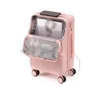 Equipaje de mano aprobado por aerolíneas, maleta multifuncional con bolsillo para laptop y puertos USB para un viaje cómodo, 4 (Reino Unido), 0,66 m (26 pulgadas)