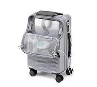 Equipaje de mano aprobado por aerolíneas, maleta multifuncional con bolsillo para laptop y puertos USB para un viaje cómodo, 3, 60,96 cm