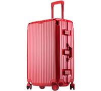 Equipaje de viaje, equipaje impermeable, equipaje transpirable, maletín con ruedas de gran capacidad, marco de aluminio brillante, ruedas universales resistentes al desgaste, uso duradero (Red )