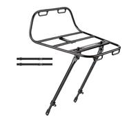 Equipaje delantero de aluminio ajustable soporte para almacenamiento | Bicicleta con correas de fijación para garaje pared estacionamiento interior ciclismo movilidad carretera