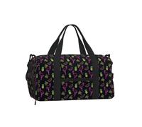 Equipaje deportivo de mano con estampado de piña, plátano y flamenco, impermeable, para viajes, gimnasio, entrenamiento