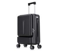 Equipaje Lleve Maletas con Ruedas Antes de Comenzar a diseñar Maletas de Gran Capacidad for Hombres y Mujeres Ligero y Duradero (Color : Noir, Size : 24inch)