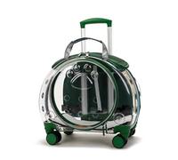 equipaje para mascotas, Transportadores for mascotas con ruedas for viajes más largos, maletín transparente for mascotas, transportador for mascotas de lados rígidos, ventilación y diseño liviano para