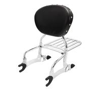Equipaje Trasero Motocicleta para Indian para Chieftain para Springfield para Dark para Horse para Roadmaster para Chief para Vintage Motorcycle Sissy Bar Portaequipajes Respaldo(Black Chrome)